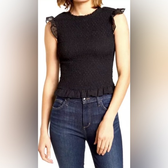 LAUNDRY by Shelli Segal Los Angeles Ruffled Flutter Sleeve Top SZ SM (Stretchy) - Picture 10 of 10